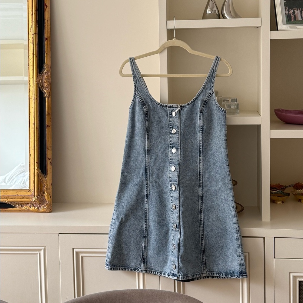 Frame Denim Light Blue Button-Up Dress
